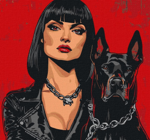 Opakowanie Malowanie po numerach - Niebezpieczny 40x40cm