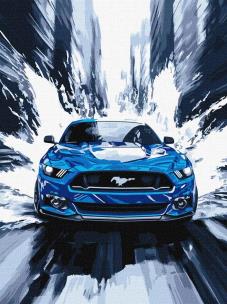 Opakowanie Malowanie po numerach - Niebieski mustang 30x40cm