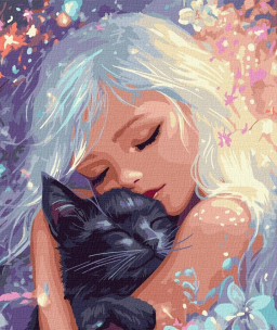 Opakowanie Malowanie po numerach - Puszysta maskotka 40x50cm