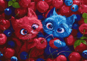 Opakowanie Malowanie po numerach - Puszyste jagody 30x40cm