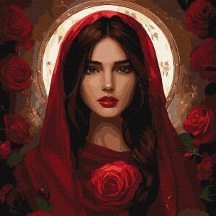 Opakowanie Malowanie po numerach - Róża majowa 40x40cm