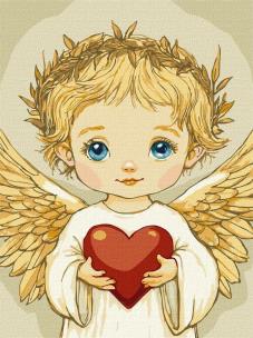 Opakowanie Malowanie po numerach - Serce anioła 30x40cm