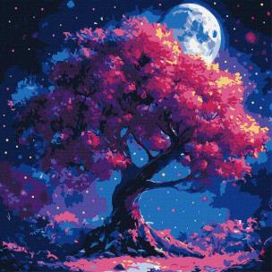 Opakowanie Malowanie po numerach - Sylwetka drzewa 40x40cm