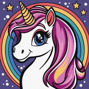 Opakowanie Malowanie po numerach - Tęczowy jednorożec Kids