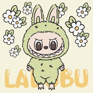 Opakowanie Malowanie po numerach - Wesoły Labubu 25x25cm