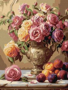 Opakowanie Malowanie po numerach - Wielobarwne róże 30x40cm