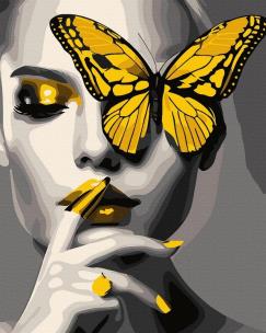 Opakowanie Malowanie po numerach + złota farba - Cisza motyla