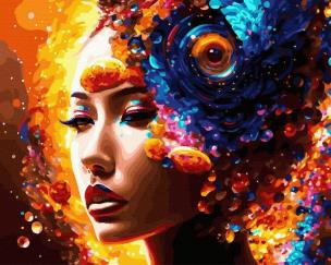 Opakowanie Malowanie po numerach + złota farba - Strażniczka