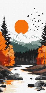 Opakowanie Malowanie po numerach -Żółty księżyc 40x80cm