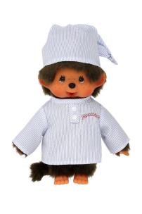 Małpka w piżamie w paski. Wydawca: Monchhichi. Multiszop.pl Opakowanie Małpka w piżamie w paski
