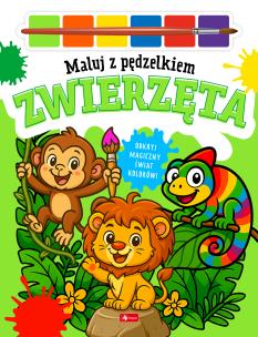 Okładka książki Maluj pędzelkiem. Zwierzęta