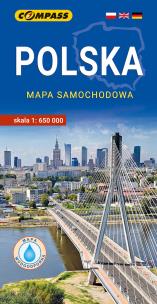 Okładka książki Mapa - Polska mapa samochodowa lam 1:650 000