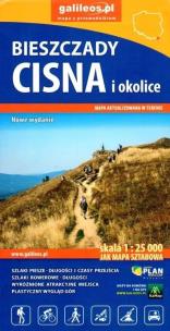 Okładka książki Mapa tur. - Bieszczady, Cisna i okolice 1:25 000