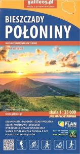 Okładka książki Mapa turystyczna - Bieszczady, Połoniny