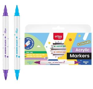 Opakowanie Marker akrylowy podwójny 6 kolorów EASY