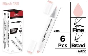 Opakowanie Marker Chromax z 2 końcówk. blush 136 (6szt)