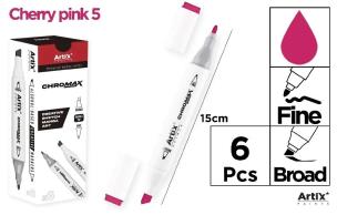Opakowanie Marker Chromax z 2 końcówk. cherry pink 5 (6szt)