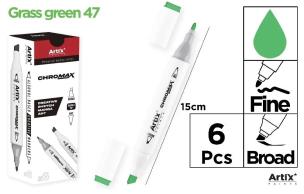 Opakowanie Marker Chromax z 2 końcówk. grass green 46 (6szt)