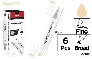 Opakowanie Marker Chromax z 2 końcówk. sand 107 (6szt)