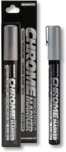 Opakowanie Marker chromowy 4,5mm srebrny MUNGYO