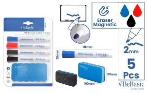 Opakowanie Marker do tablic 4szt z gąbką