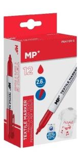 Opakowanie Marker do tkanin 2,6mm czerwony (12szt)