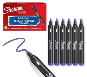 Opakowanie Markery akrylowe fioletowe (6szt)