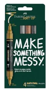 Opakowanie Markery akrylowe metaliczne 4kol. FABER CASTELL