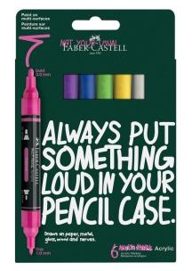 Opakowanie Markery akrylowe Multimark 6kol. FABER CASTELL