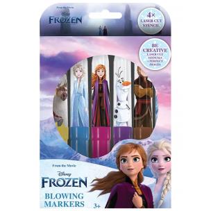 Opakowanie Markery dmuchane Frozen 6 sztuk + szablony