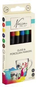 Opakowanie Markery do szkła i porcelany 6 sztuk