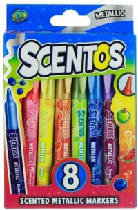 Markery pachnące metaliczne 8szt. Wydawca: Scentos. Multiszop.pl Opakowanie Markery pachnące metaliczne 8szt