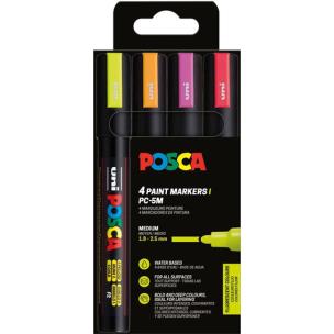Opakowanie Markery PC5M 2,5 mm Set Neon Color Posca Uni 4szt.