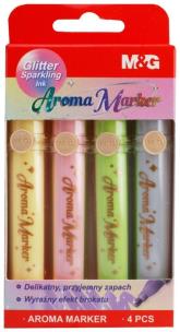 Opakowanie Markery zapachowe brokatowe 4 kolory mix M&G