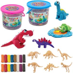 Opakowanie Masa plastyczna szkielety dinozaurów