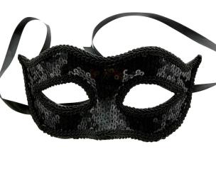 Opakowanie Maska cekinowa czarna