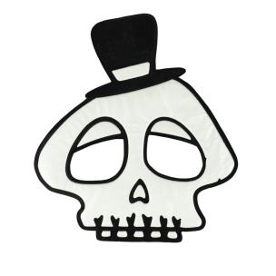 Opakowanie Maska na Halloween flokowana Czaszka