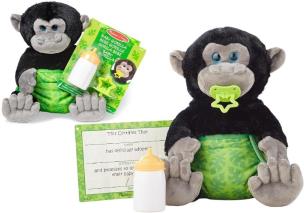 Opakowanie Maskotka młody goryl z certyfikatem m&d