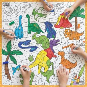 Opakowanie Mata suchościeralna matematyczna Dinozaury 100x100