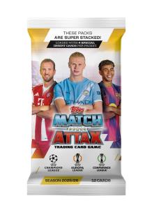 Match Attax 2025/26 Saszetka z kartami 1szt.mix. Wydawca: Topps. Multiszop.pl Opakowanie Match Attax 2025/26 Saszetka z kartami 1szt.mix