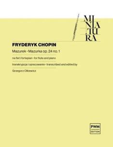 Okładka książki Mazurek op.24 no.1 na flet i fortepian