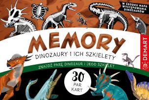 Okładka książki Memory. Dinozaury i ich szkielety 30 par kart