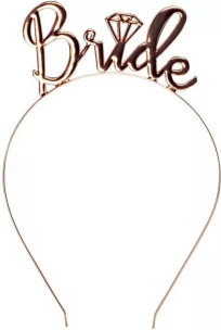 Opakowanie Metalowa tiara Bride różowe złoto