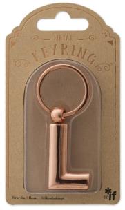 Opakowanie Metalowy brelok do kluczy litera L Keyring