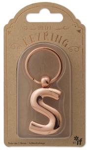 Opakowanie Metalowy brelok do kluczy litera S Keyring