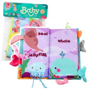 Miękka książeczka zwierzęta morskie. Wydawca: Leantoys. Multiszop.pl Opakowanie Miękka książeczka zwierzęta morskie