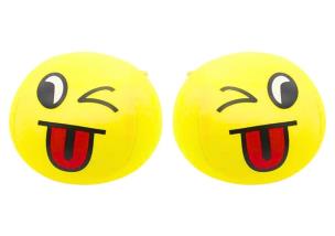 Opakowanie Miękka piłka buźka emoji żółta 9 cm