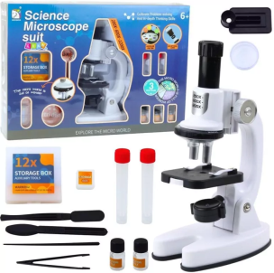 Opakowanie Mikroskop LED powiększenie 1200x akcesoria