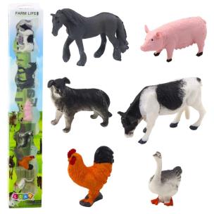 Mini figurki zwierząt wiejskich 6szt. Wydawca: Leantoys. Multiszop.pl Opakowanie Mini figurki zwierząt wiejskich 6szt