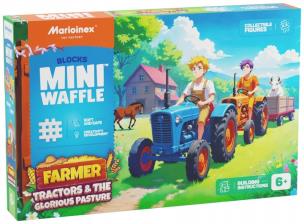 Mini Waffle 110el Farmer Traktory i wypasiona łąka. Wydawca: MARIOINEX. Multiszop.pl Opakowanie Mini Waffle 110el Farmer Traktory i wypasiona łąka